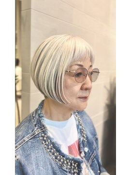 キミトヘアデザインアンドスパ(Kimito Hair design&spa) クラシカルボブ 白髪 前下がりボブ