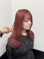 ラグナ(LAGUNA) レッド×ミディアムロングレイヤー