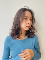 パーマ レイヤー レイヤーパーマ 暗髪ヘア ニュアンスパーマ