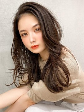 ラルユー 金山(LallYou) 大人かわいいくびれヘアセミロング × ミルクティーベージュ