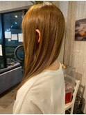 ツヤ感を引き出す高彩度オレンジブラウン◎ストレート