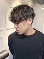 ビアンコ(bianco produce by L'Aube)&nbsp;メンズ シャドウパーマ 波巻きパーマ ラウンドマッシュ 千早