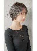 ショートボブｘグレー