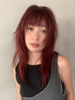 ペレ 原宿(PELE)&nbsp;ダークパープルナチュラルショート夏のヘアアレンジ原宿