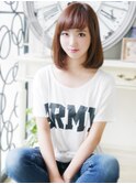 【ヘアジュレドゥ 松田】 前髪が大人可愛いふわミディボブ