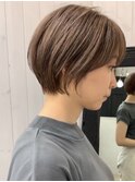 【山下未紗】ブリーチオンカラー前髪大人かわいいセシルカット