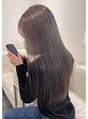 3512髪質改善ダークグレージュタイトストレートワイドバング
