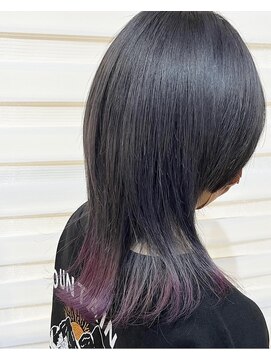 ラフィネ(Raffine) グレーに紫のエンドカラー