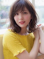 マイラ 銀座(myla)&nbsp;くびレイヤーエモージュ前髪パーマグレーベージュレイヤーロング