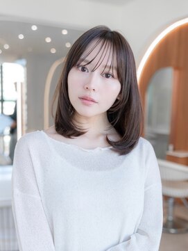 ケアリー  八千代緑が丘(Carelly) 大人かわいい前髪セシルカットココアブラウンフリンジウェーブ