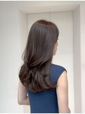 レイヤー/グレージュ/ロング/ブリーチなし/内巻き/艶髪/髪質改善