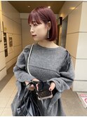 ブリーチなしwカラー.チェリーレッド.深みレッド.カシスカラー