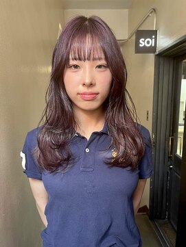 ソイ 下北沢(soi) raspberry pink_ボルドカラー_レイヤーカット