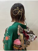 卒業式ボブスタイル
