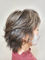 松本平太郎美容室 吉祥寺パートファイブ(PART5) レイヤー×クリープパーマ×ハイライト/30代40代50代60代