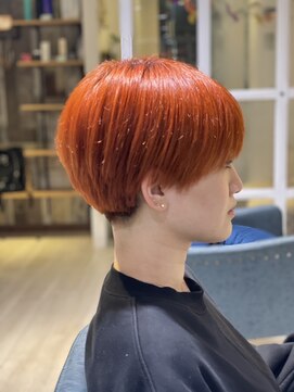ヘアリゾート ルアーナ エルア(Hair Resort LUANA `elua) 1ブリーチで作るビビッドオレンジ☆中橋