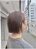 20代/30代/40代/ワンレン/切りっぱなしボブ/ベージュ/髪質改善