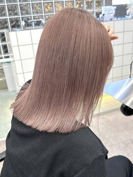 サンクマーケット 渋谷(cinq MARKET) 渋谷ピンクベージュカラーペールピンクカラー顔周りレイヤーボブ