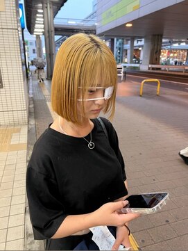 アッシュ 立川店(Ash) ブリーチ縮毛矯正×ボブ