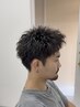 メンズカット＋スパイキーパーマ￥13500