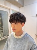ビジネスにも◎束感ツーブロックメンズマッシュ