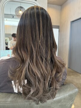 シェル 津山の手店(shel) 20代30代40代デザインカラー/冬カラー/ココアベージュハイライト