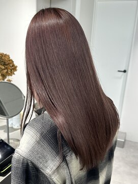 トリッカ シブヤ(TRICCA SHIBUYA) 暗めピンクベージュ艶髪髪質改善カラーアメイジア10代20代渋谷