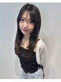レイヤーカット/地毛風グレージュ