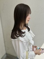 ジュエ ヘアー デザイン(Jue hair design)&nbsp;低めレイヤー×くびれシルエット×深みオリーブブラウン
