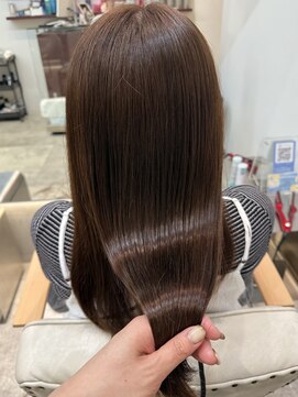 コース(co-th.) 透明感グレージュ暗髪髪質改善水素カラー×小野ふゆり