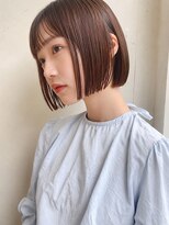 フォト 新宿三丁目(foto) 地毛風縮毛矯正韓国風顔まわりレイヤー小顔ボブ切りっぱなしボブ
