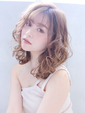 アイティー バイ アルバム 中野店(IT by ALBUM) ガーリーミディ_オリーブカラーハイライトカラー_27403