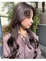 アルティナ(artina)&nbsp;寒色系カラー_かきあげバング_暗めカラー_グレージュ2