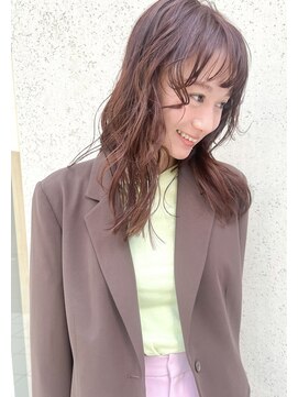 デイジー(Daisy) 天神/大名/ピンクオレンジ/春カラー/顔まわりカット