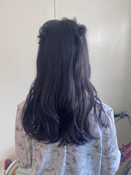 カシェ リタ ヘアー(CACHE'&RITA HAIR) 大人かわいい◯ハーフツイン◯ヘアアレンジ◯インナー◯パープル