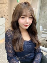 ルームバイシー 新宿(Loom. by Sea)&nbsp;韓国風前髪/シルキーベージュ/グレージュカラー/斜めバング