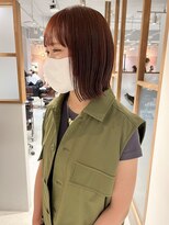 ラミエ バイ メルト 吉祥寺(lamie by melt)&nbsp;"久保田"ブリーチなしダブルカラーオレンジブラウンボブヘア