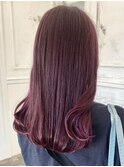 ダブルカラーピンクベージュベージュカラーケアブリーチレイヤー