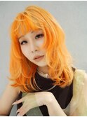 顔周りレイヤーカットくびれヘアミルクティーベージュカラー
