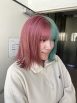 ラニヘアサロン(lani hair salon)&nbsp;ツートーンカラー/ピンク×ペールグリーン
