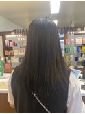 ストレートパーマ/黒髪/レイヤーロング