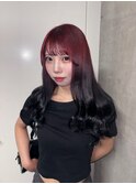 ルーツグラデーション チェリーレッド ブラック