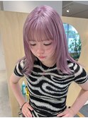ラベンダーハイトーンウルフレイヤーロングケアブリーチ渋谷駅