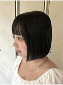 ボブ/切りっぱなしボブ/縮毛矯正/髪質改善トリートメント