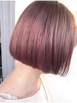 ココロヘアーリリク(Cocolo hair LILIC) 酸性ストレート/ショートボブ/ピンクベージュ