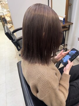 ヘアーザラブズラフズ オーガニカ 北九州(HAIR THE LOVES LAUGHS ORGANICA) グレージュ/ダブルカラー/透明感カラー