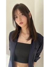 ソレイユトウキョウシブヤ(SOLEIL TOKYO shibuya) ミディアムフェイスレイヤー耳かけふんわりストレート