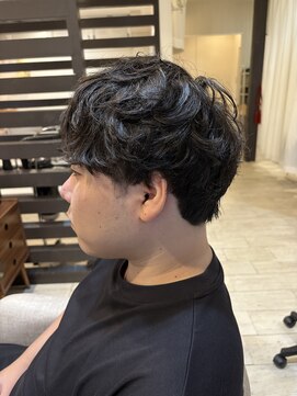 【クラウン】20代30代40代　マッシュショート×スパイラルパーマ