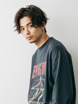 無造作カールアップバング