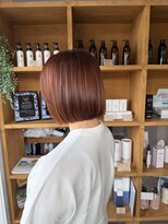 アウラヘアーサロン(aura hair salon) 【Yukie】オレンジブラウンボブ